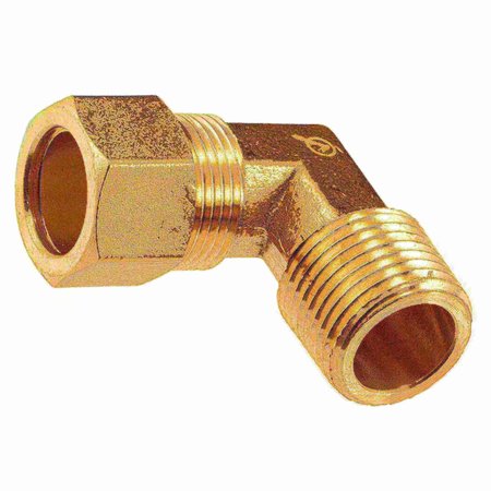 MIDWEST FASTENER 5/8" OD x 1/2MIP Brass Compression Pipe Elbows 2PK 34467